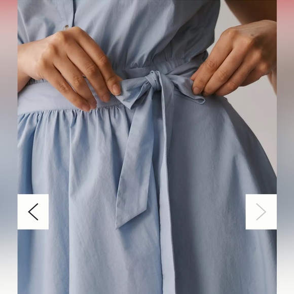 ANTHROPOLOGIE Maeve Asymmetrical Sleeveless Shirtdress - Picture 6 of 11